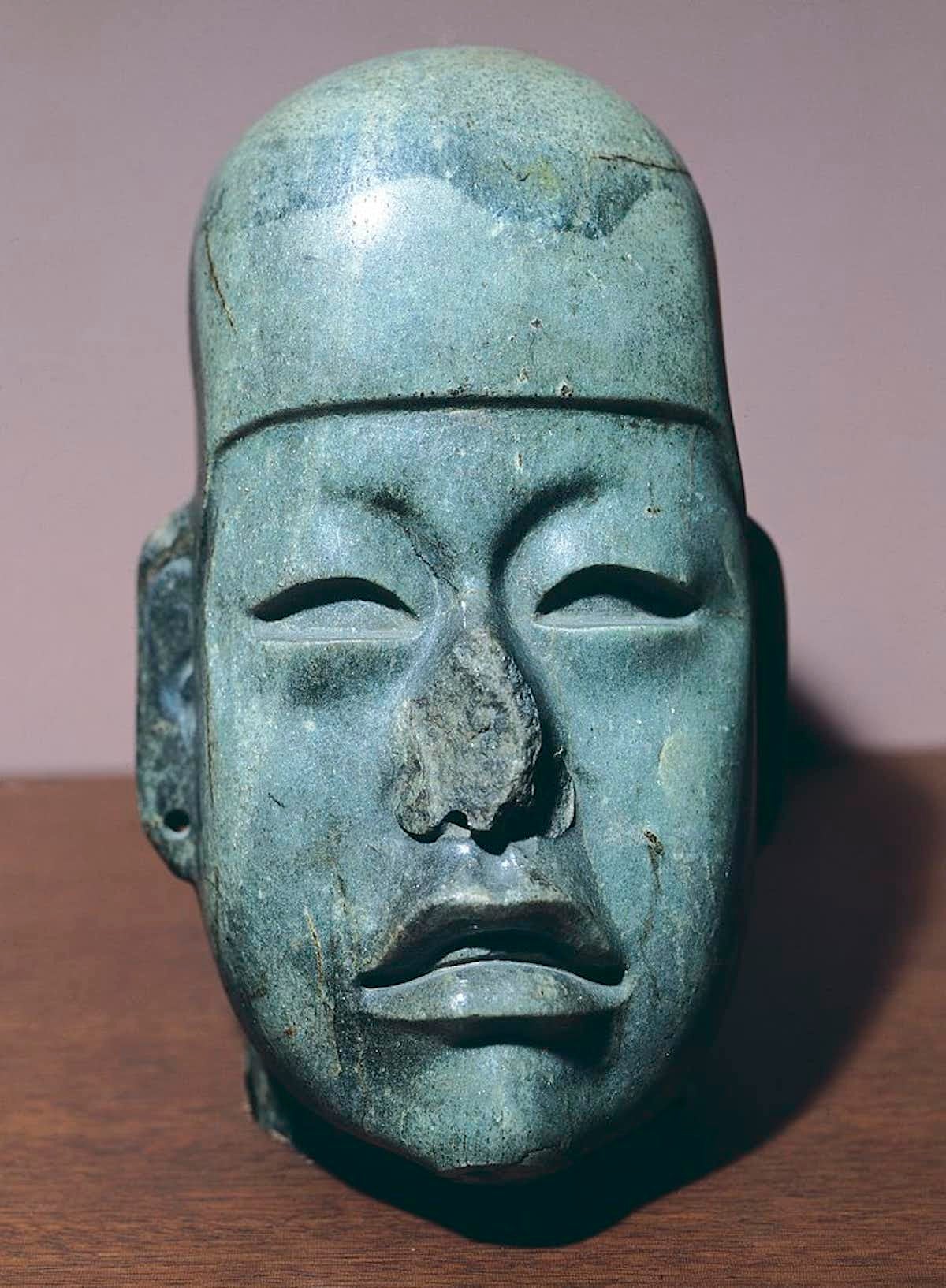 Jade head from Olmec civilization